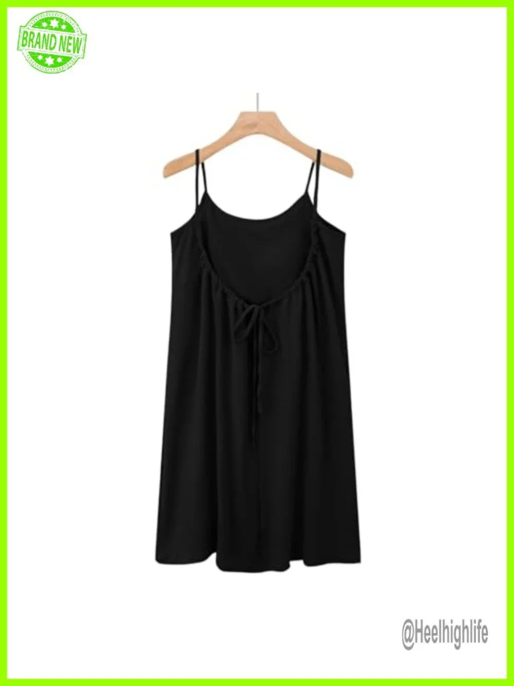 Backless Sun Dress Flowy Boho Cover Up Spaghetti Strap Mini